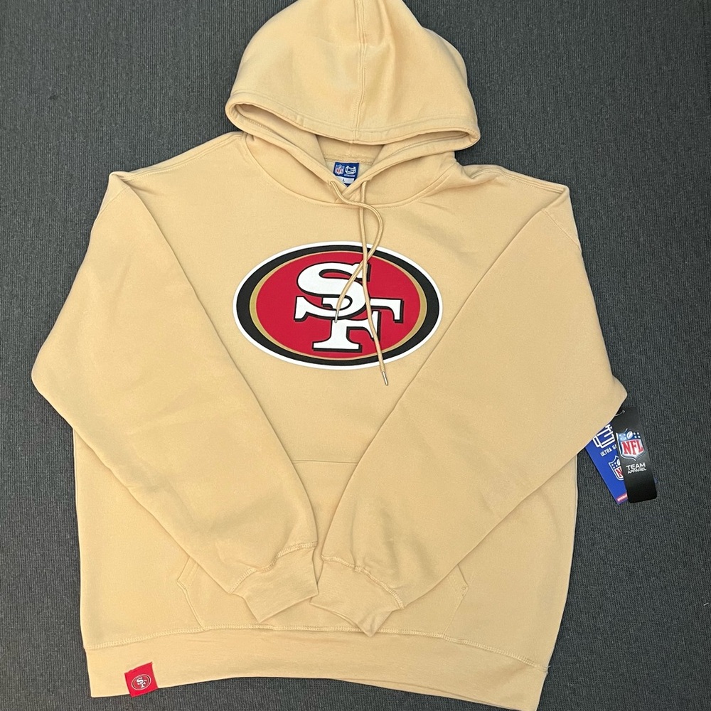 New! San Francisco 49er (Men’s size Large) NFL Hoodie Fleeced Lined Sweatshirt